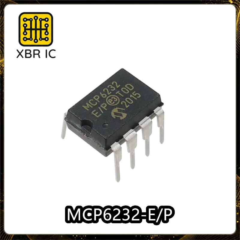 (15/40 pieces) MCP6232-E/P MCP6232 DIP8 Integrated Circuit Chip IC, Brand New Original Authentic Product In Stock