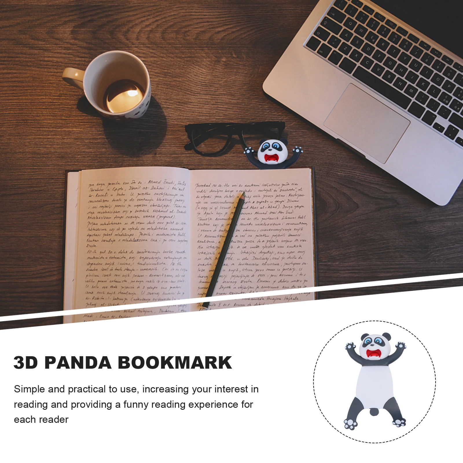 

3 D Panda Bookmark Stationery Supplies 3D Animal Bookmarks Student Students Stereo Cartoon