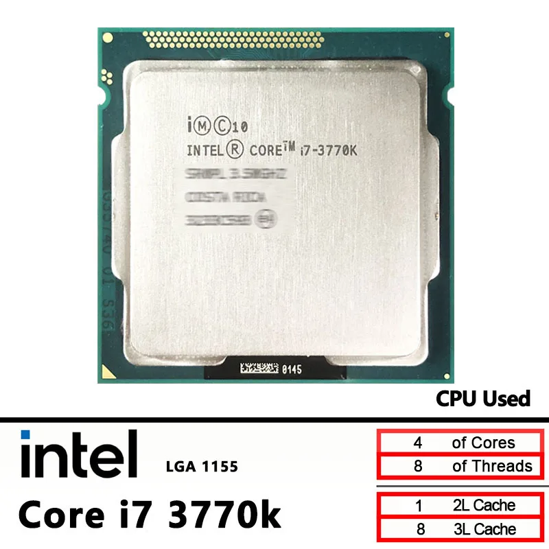 Intel usado Core i7-3770K i7 3770K 3,5 GHz 8M 77W LGA 1155