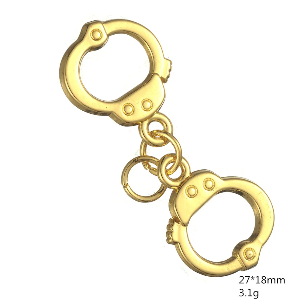 My Shape 5 pcs Handcuffs Charms Pendant for Necklace Bracelet Handmade Decoration Vintage for DIY Jewelry Making Findings