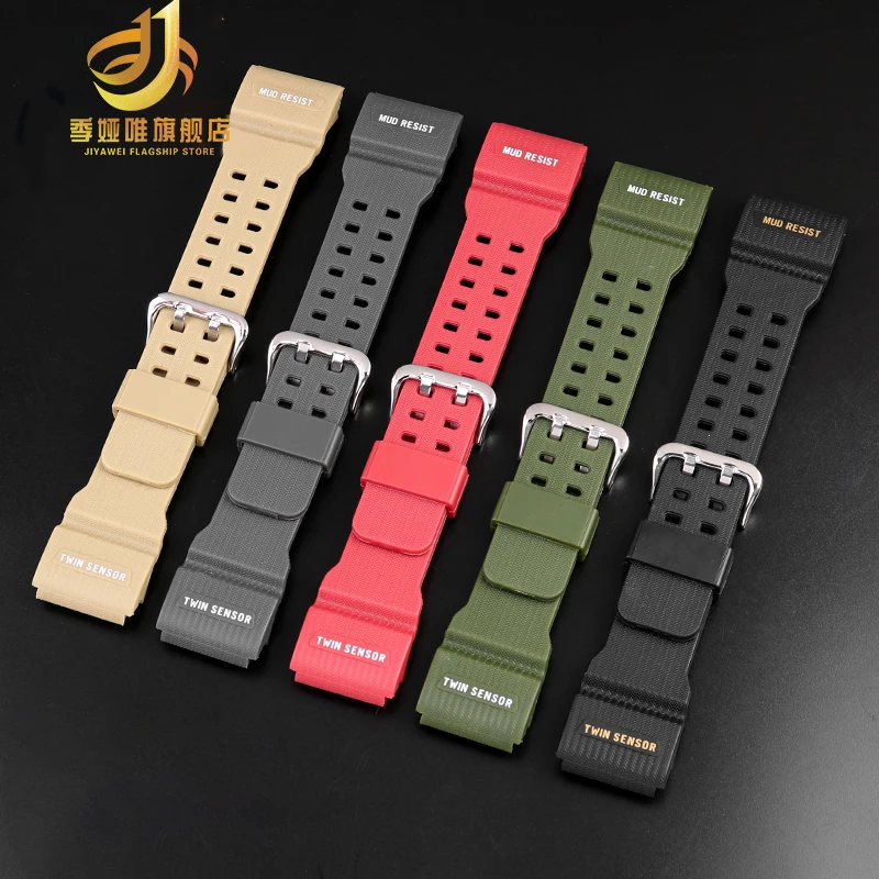 Silicone Rubber Watch Strap for Casio GG1000 G-Shock GG-1000 GNG-100 GSG-100 Sport Resin Band Replace Waterproof Watchband tool