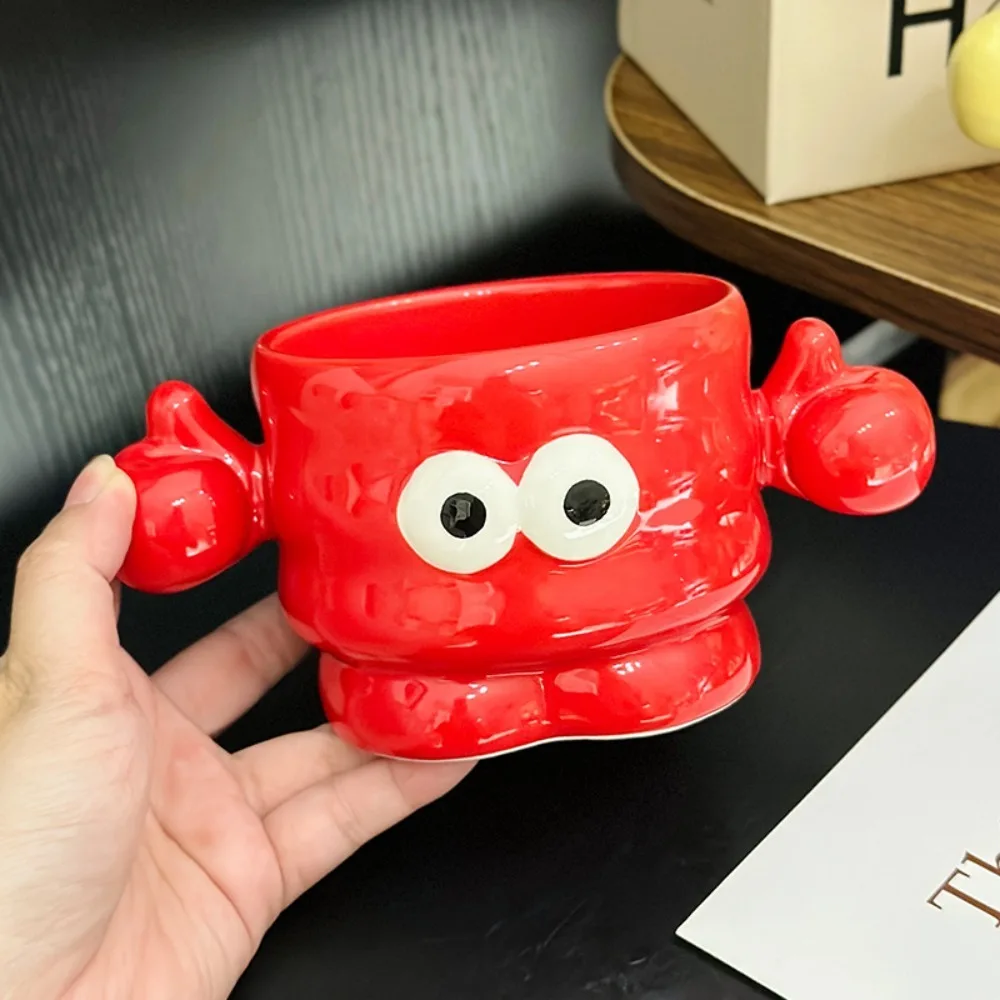 Big Eyed Mug, Thumbs Office Ceramic Drinkware Funny Souvenir Unusual Mugs Funny Coffee Cups Couples Christmas Gifts