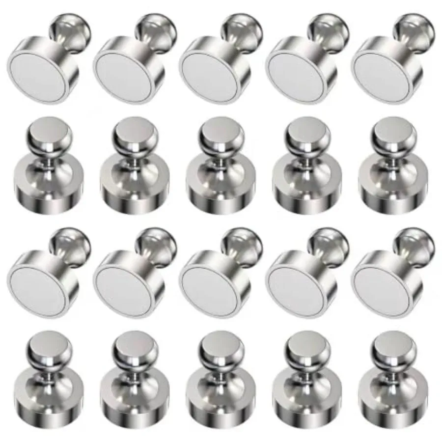 Fridge Magnets, Refrigerator Magnets, 20PCS Small Strong Magnets for Whiteboard, Magnetic Push Pins Perfect for Office Kitchen