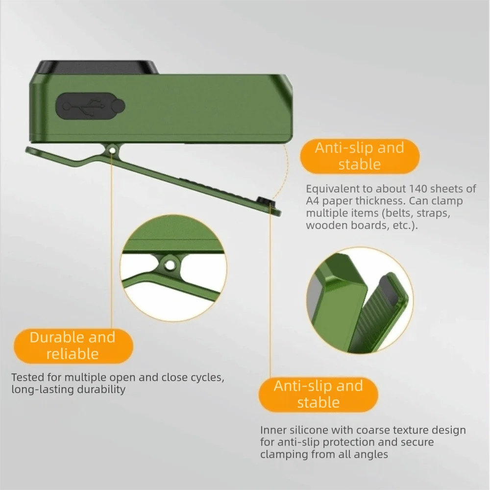 

Mini LED Magnetic Clamp Flashlight Clip-on Rechargeable Work Emergenc Lamp Ultra-long-lasting Water Camping Hiking Light Camping