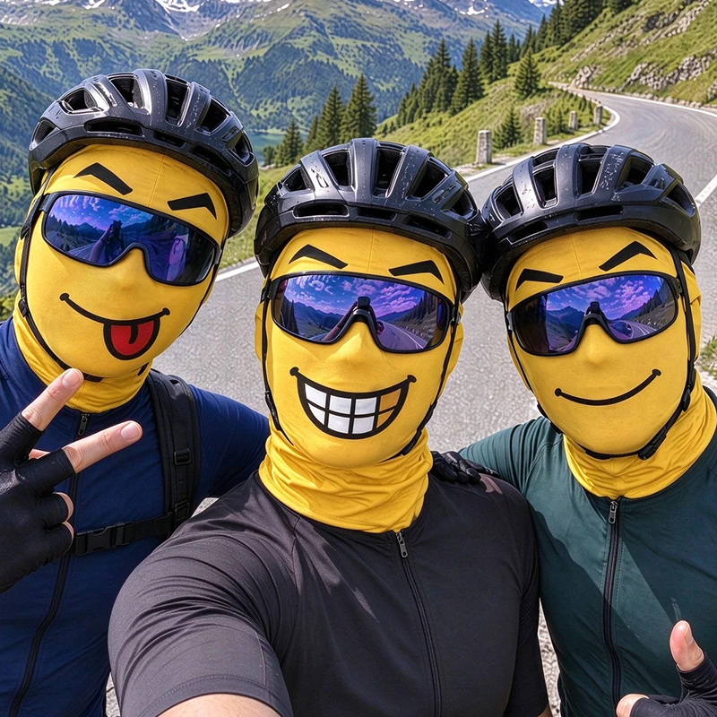 Quick Dry Printed Face Balaclava Face Mask Funny Expression Full Head Cover Unisex Headwear for Party Fishing Cosplay