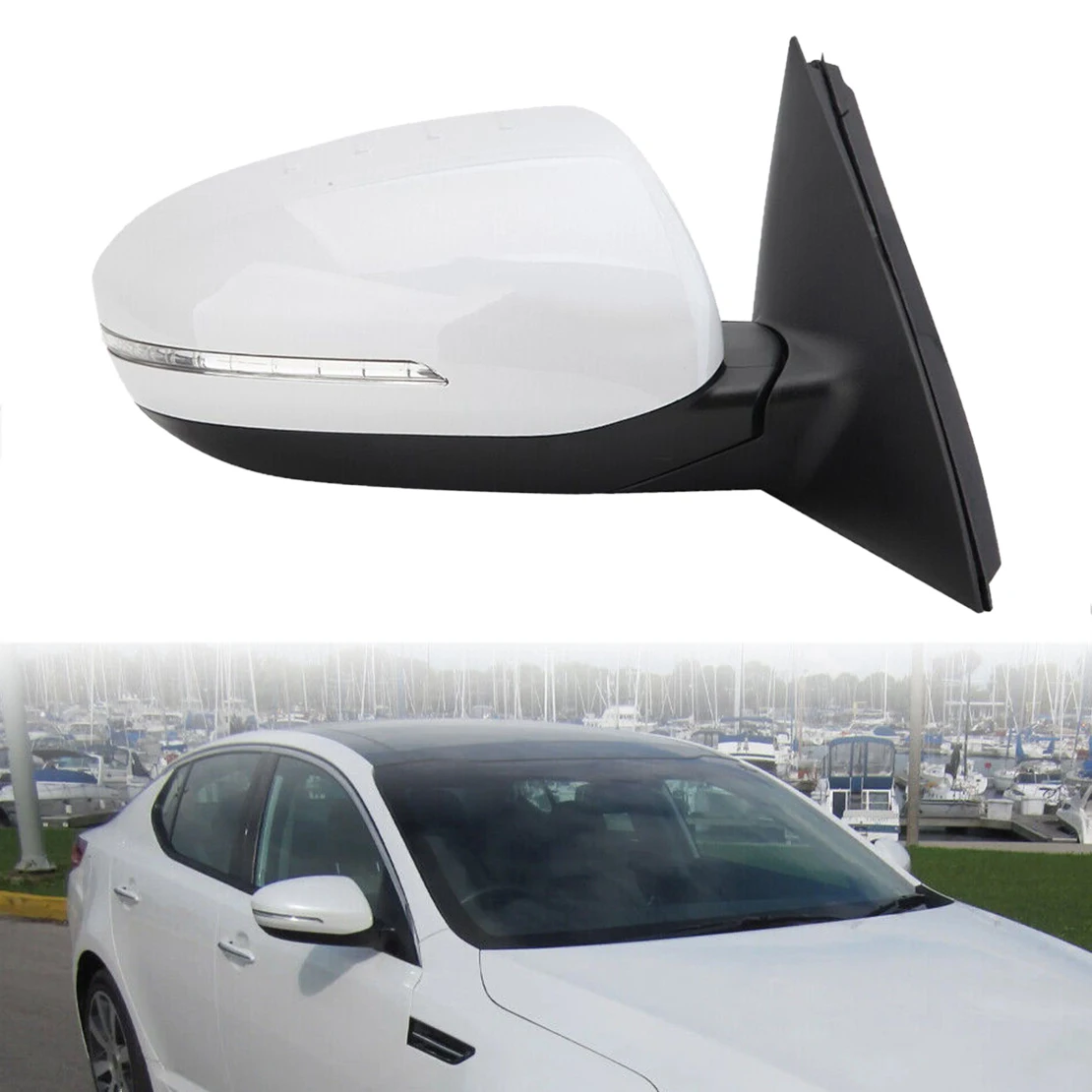 

87620-4M000 Car Right Door Mirror Assembly With Turn Signal Light Fit for Kia Optima 2011 2012 2013 12V