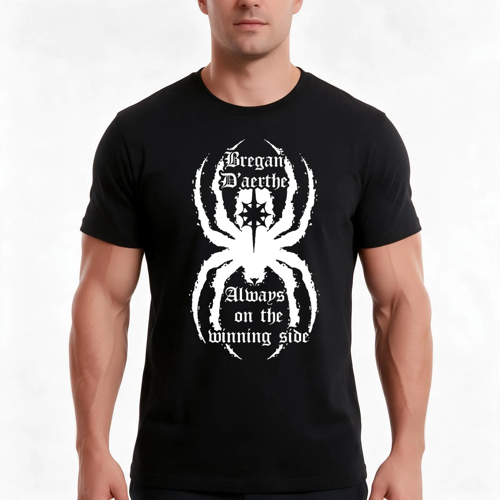 Winning Side Forgotten Realms Icewind Dale Drow Drizzt T-Shirt, Summer Casual Cotton Tee, Oversized Streetwear Tops, 100% Cotton