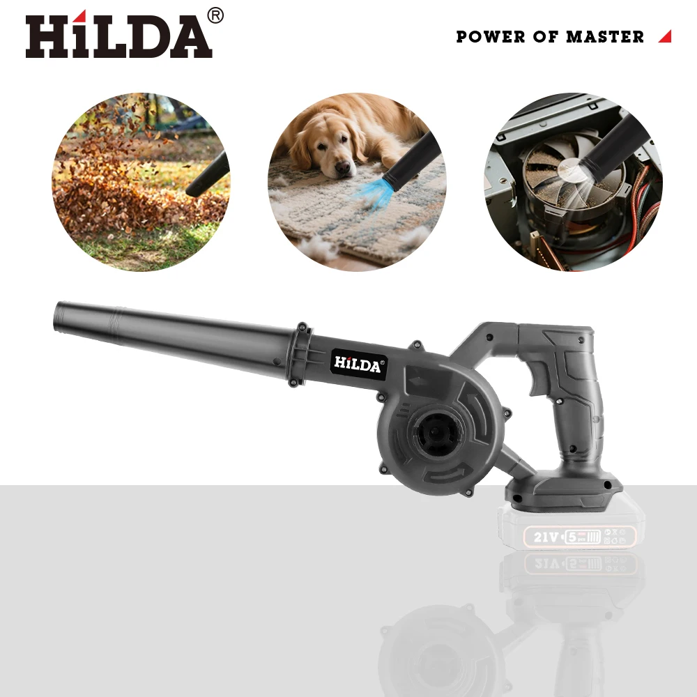هيلدا منفاخ الهواء الكهربائي فراغ نظيفة تهب 2 في 1 منفاخ الثلج اللاسلكي ليثيوم منفاخ الهواء الكهربائي لبطارية ماكيتا