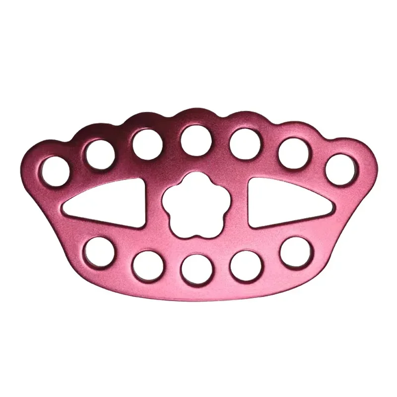 60KN High Strength Aluminium Alloy 8/12/15 Hole Rigging Plate Mountain Climbing Equipment Rigging Anchor Plate