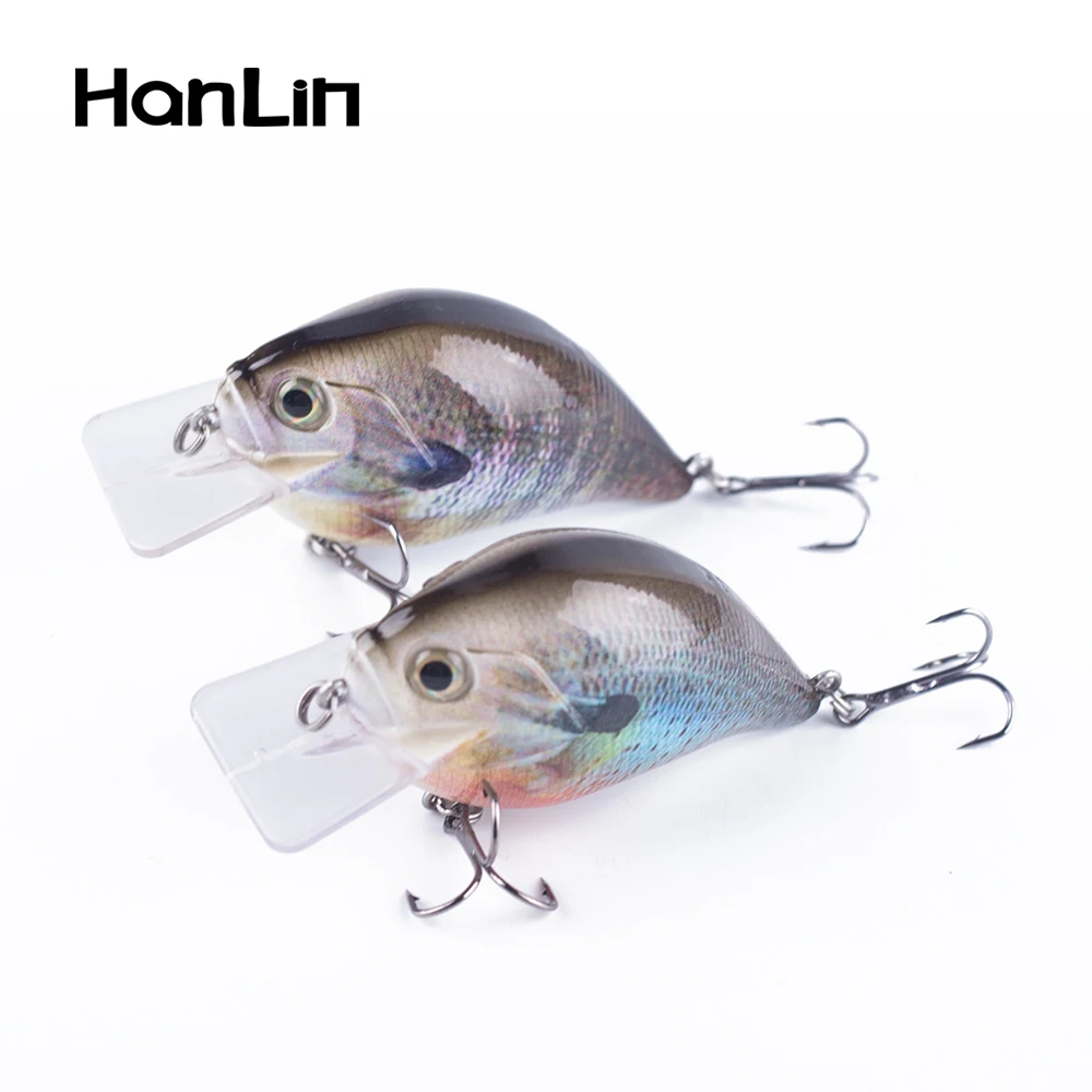 Hanlin Crankbait 8CM/16G Fishing Lures Wobbler Floating Hard Plastic Squarebill Swimbait Bass Pike Predator Pesca Baits Tackle