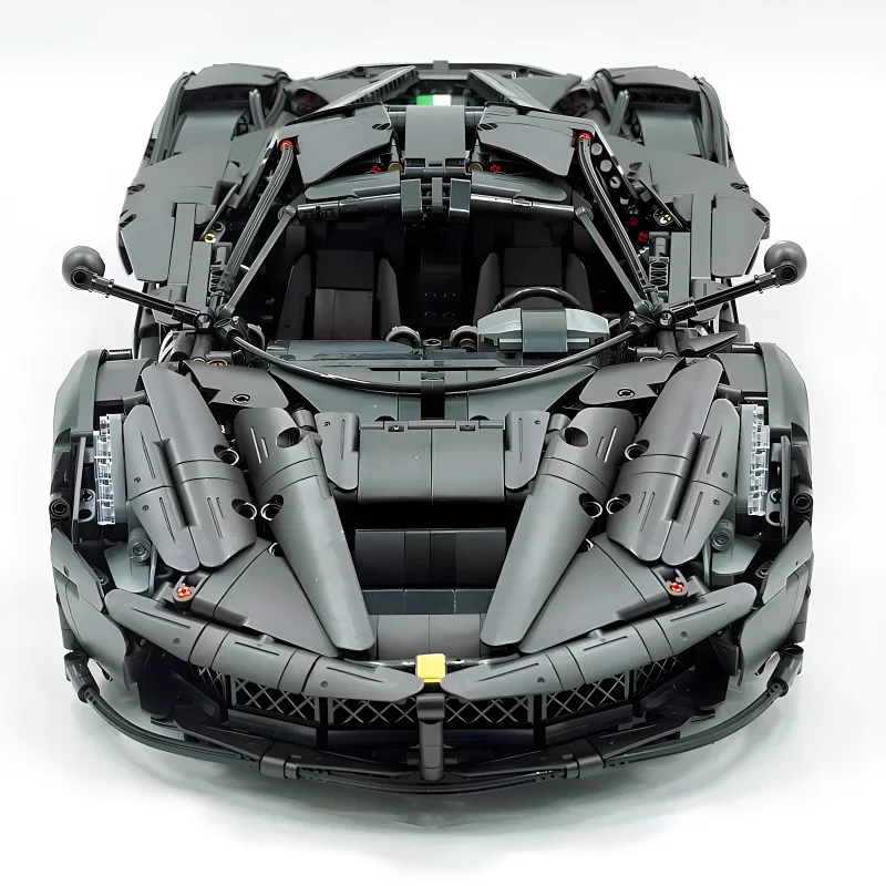 ความยากสูง MOC ทางเทคนิคสีดํา Super SportsCar Hypercar รุ่น Building Blocks อิฐปริศนารถของเล่นสําหรับของขวัญเด็ก