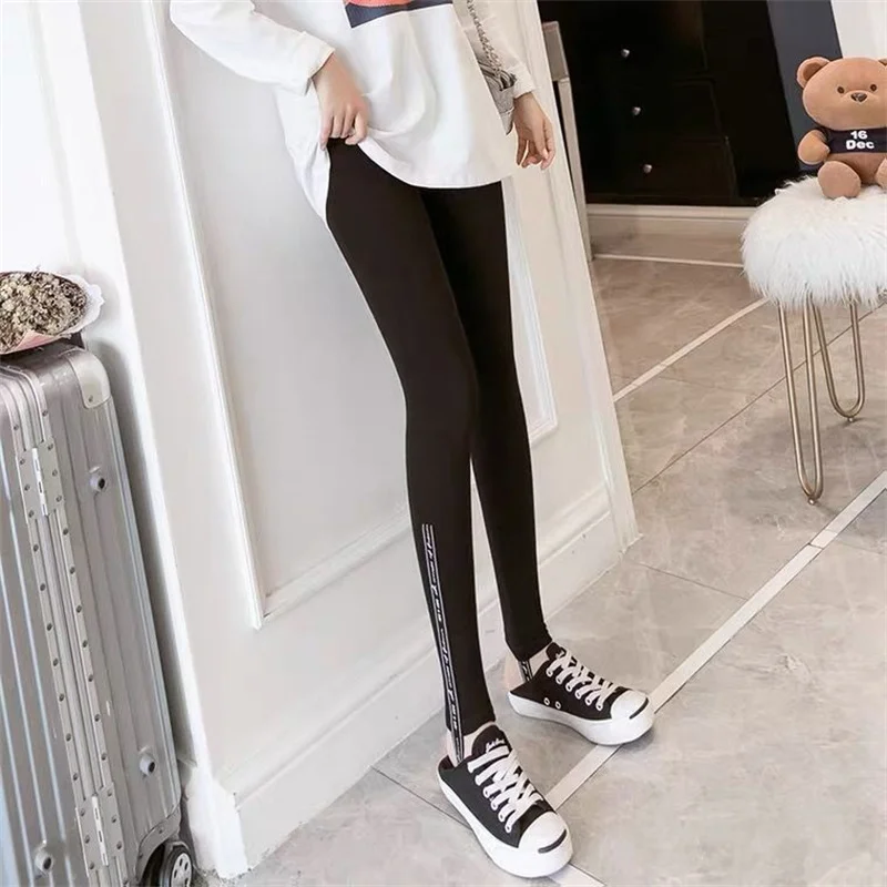 2022ฤดูหนาวเกาหลีแฟชั่น Leggings ผู้หญิงเซ็กซี่สูงเอว Skinny Legging หญิงสีทึบยืด Leggings กางเกง