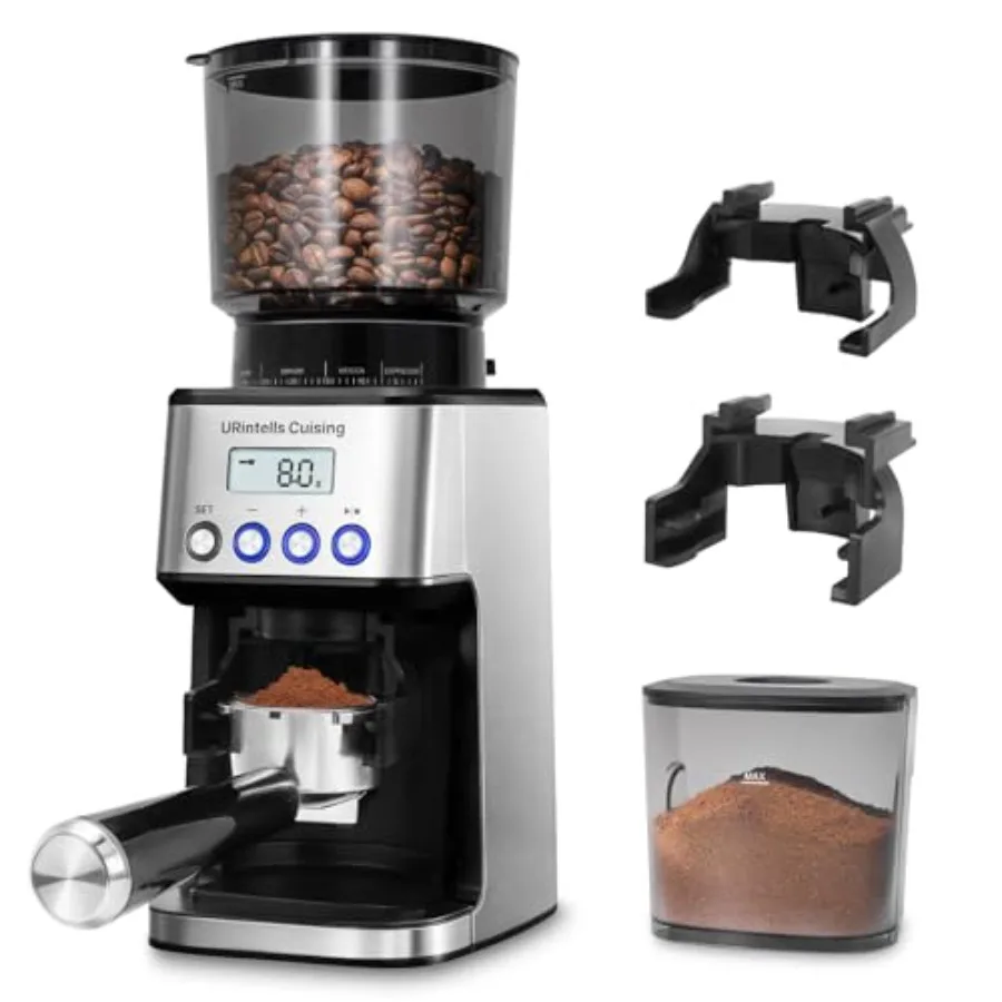 

Burr Coffee Grinder Electric Coffee Grinder with 51 Grind Settings Precision Timer Stainless Steel Espresso Grinder with Anti-S