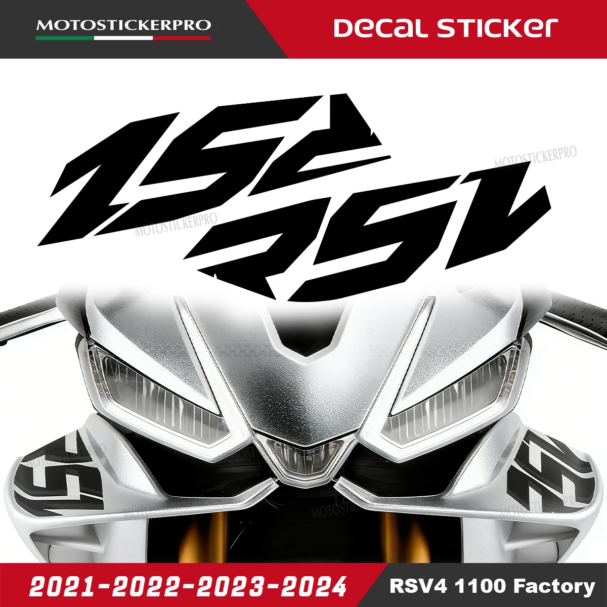 Motorcycle Wing Side Panel Decal Kit For Aprilia RSV4 1100 Factory 2021 2022 2023 2024 RSV4 Fairing Body Vinyl Stickers Decal