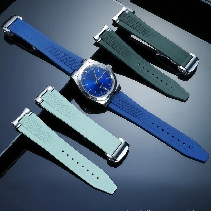 

Новый спортивный ремешок из фторкаучука для дайвинга для Longines Kangkas Yuedong GMT Panda L3.830/835 серии с металлической повязкой на голову, циферблат 41 мм