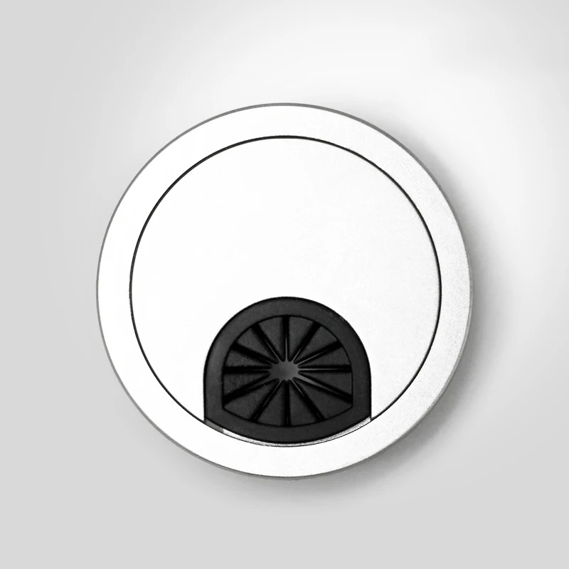 Sha Yin ABS Plastic Cable Pass-Through Box for Computer Desk, Wire Hole Cover, Desktop Cable Hole Box