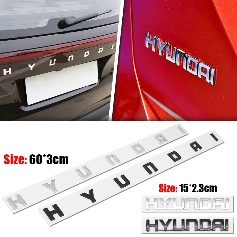 هيونداي I40 I20 توكسون سانتا في سوناتا سولاريس أكسنت إلنترا كونا المكان ABS ثلاثية الأبعاد سيارة معدنية جذع شارة لوحة اسم رسائل ملصق
