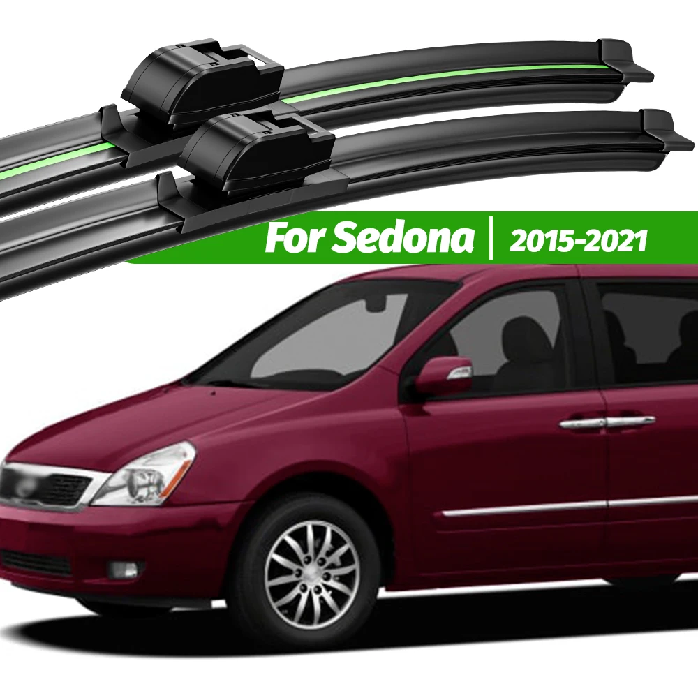 

For Kia Sedona 2015-2021 2pcs Front Windshield Wiper Blades 2016 2017 2018 2019 2020 Windscreen Window Accessories