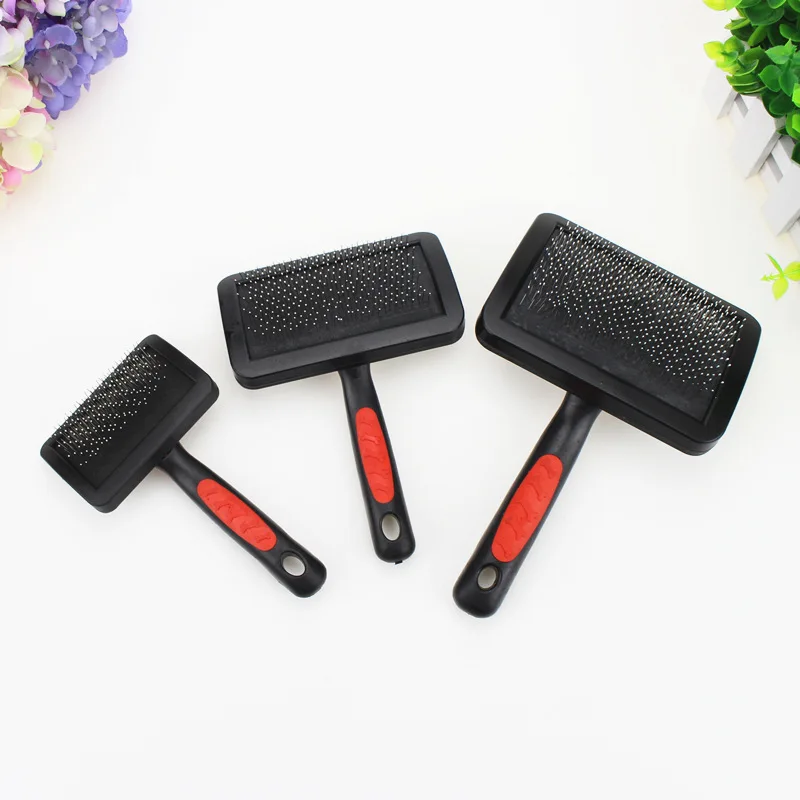 1pc Pet Grooming Needle Comb Shedding Hair Remove Brush Slicker Massage Tool Dog Cat Supplies Protective Pet Accessories DogComb