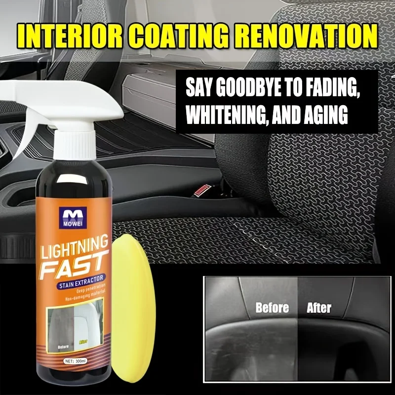 Ultimate Leather Car Interior Restoration - Deep-Removing for Leather, Fabric, and Vinyl -Restores Shine & Removes Odors (300ml)