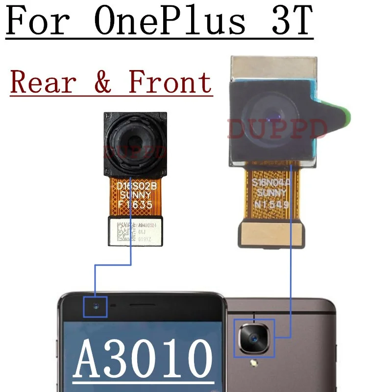 Front Rear Camera For OnePlus 1+ 3 3T A3000 A3003 A3010 Selfie Original Frontal Wide Backside Full Set Camera Module Spare