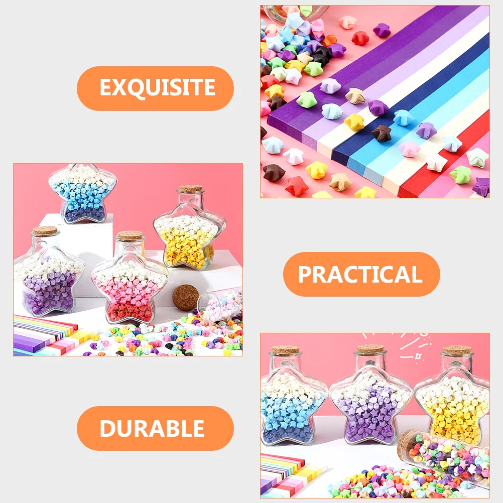 

2160 Pcs Origami Star Paper Strip Strips Decorations Beginners Handcraft for Making Stars Lantern