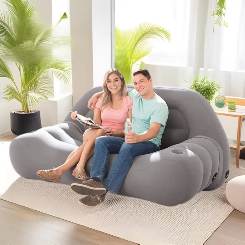 

Modern PVC Four-Seater Extendable Free Combination Sectional Sofa Foldable Inflatable Outdoor Camping Furniture for Kitchen