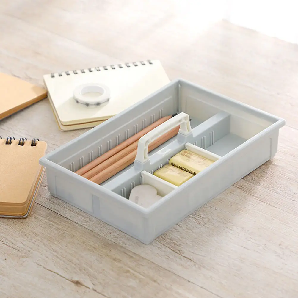 

1Pcs Desktop Storage Box Foldable Office Organizer Stackable Pen Makeup Jewelry Multi-Compartment Plastic Organizer Desktop