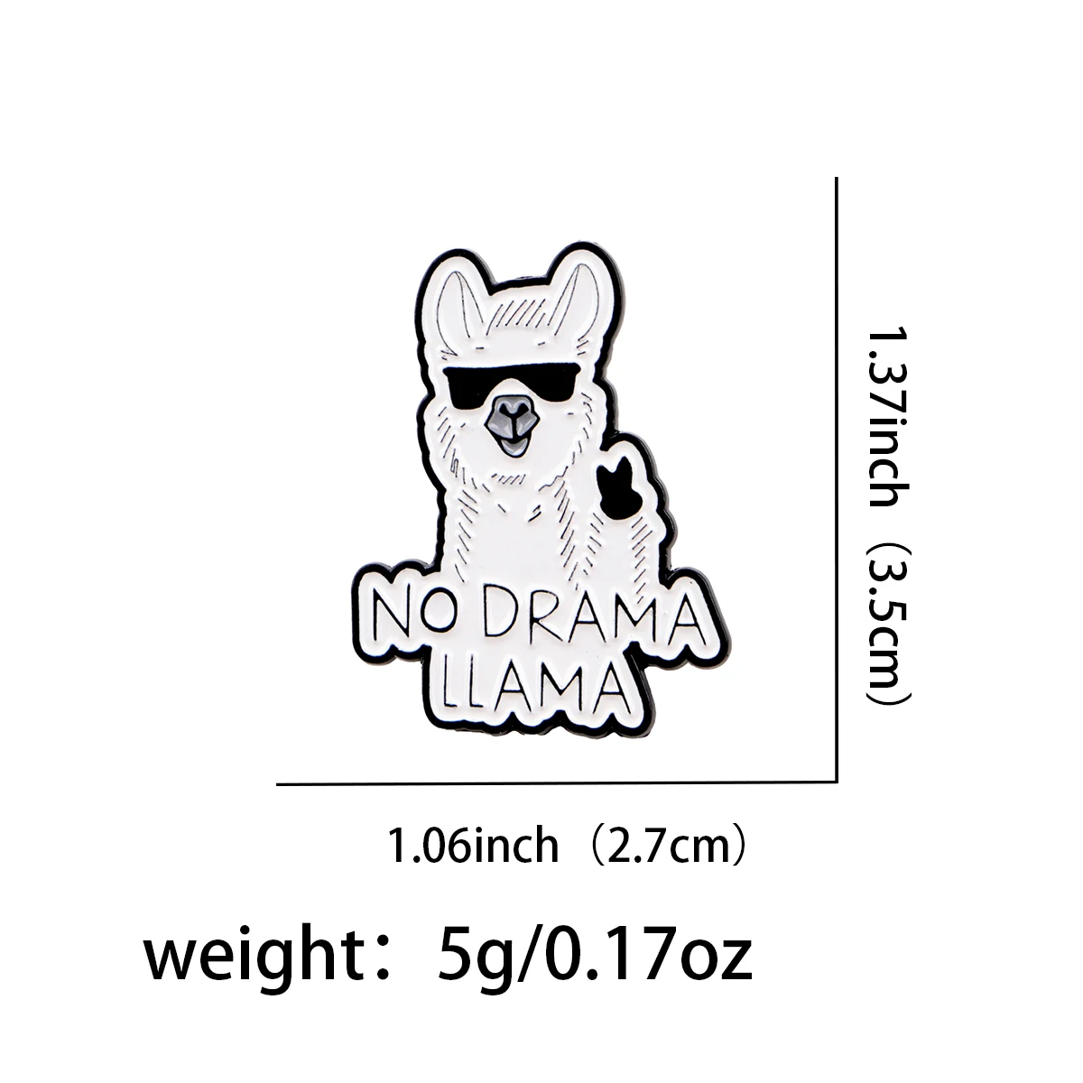 Broche en émail alpaga mignonne, citations amusantes, broches de revers, Badge sur sac à dos, accessoires pour vêtements, bijoux animaux, cadeaux