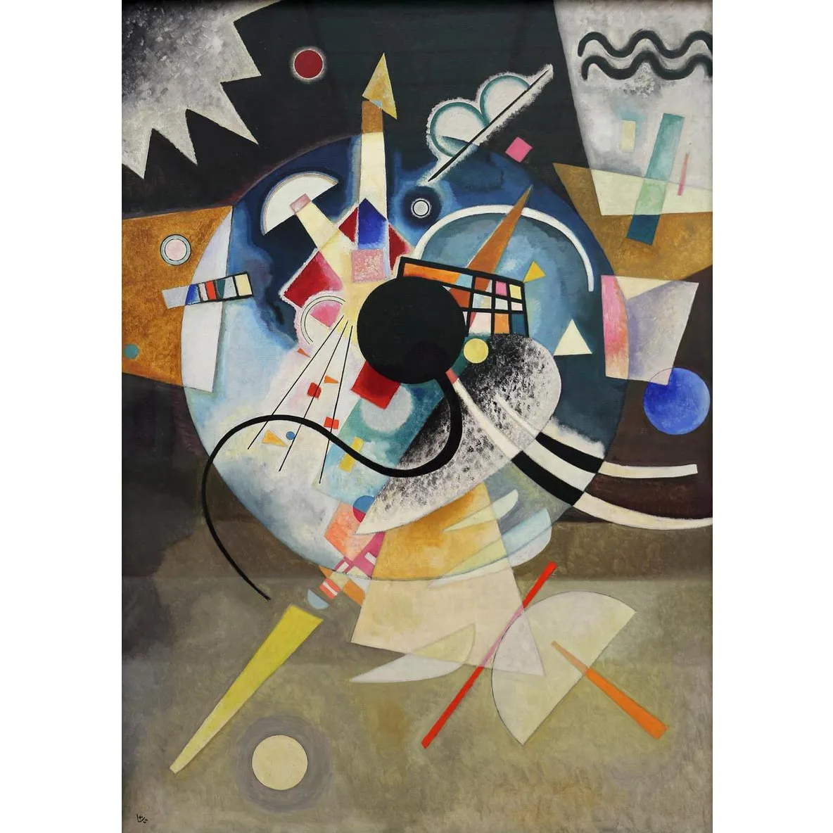 

Современное Абстрактное Искусство для домашнего декора центр от Wassily Kandinsky ручная роспись известная картина Репродукция плакаты на стену