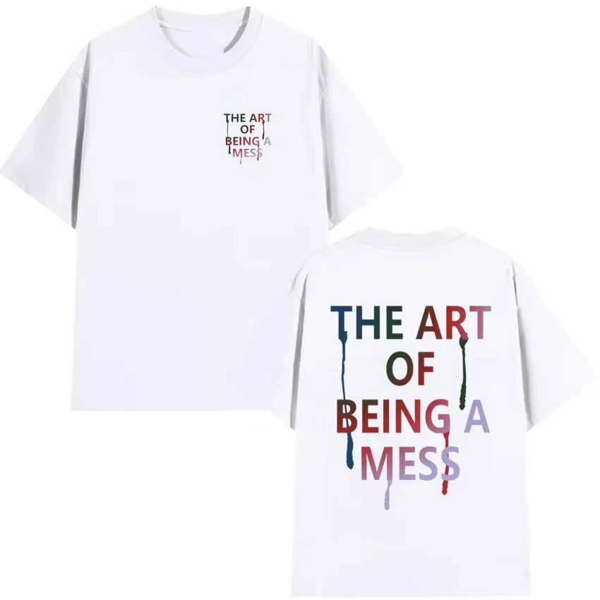 تي شيرت Harajuku Graphic يصبح صورة فوضوية تي شيرت LAUREN SPENCER SMITH Tide تي شيرت قطن 2025 تي شيرت قطني للرجال والنساء