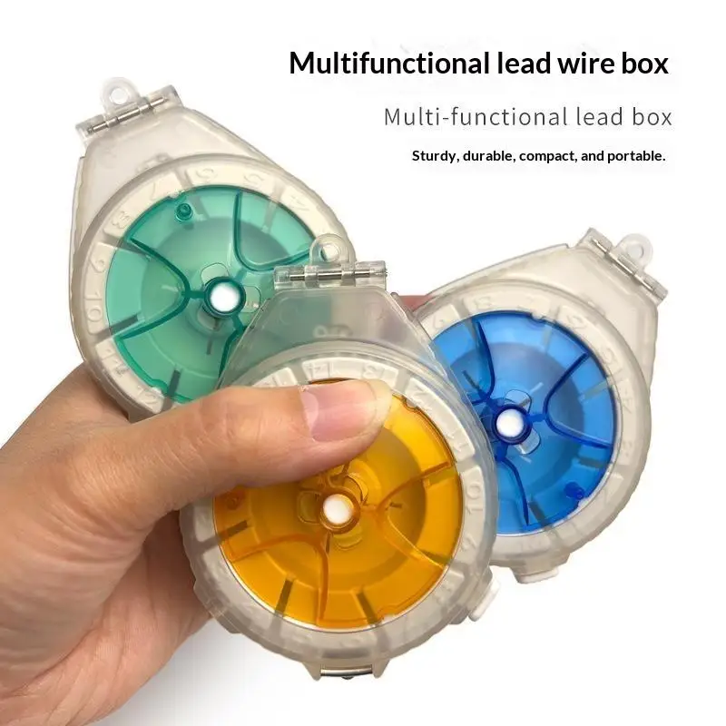 Compact Fishing Line Leader Storage Box Quick Cut Anti Reverse Spool Organizer