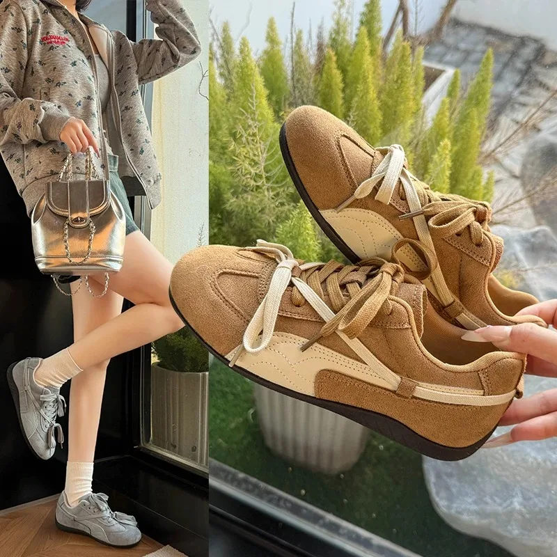 

Новые модные повседневные спортивные туфли на шнуровке для всех сезонов 2026 года (весна-осень)