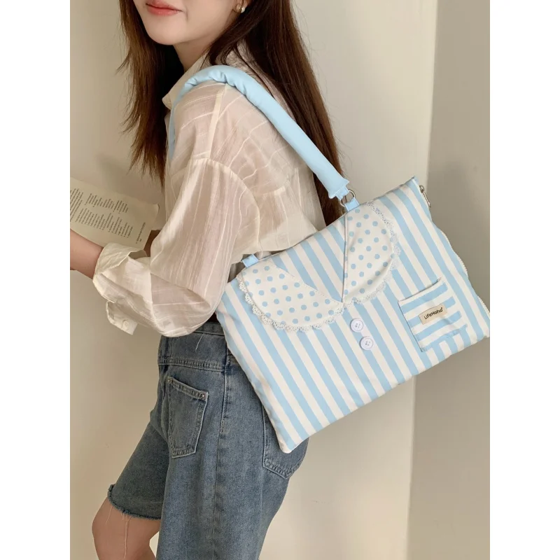 Women Cute Laptop Sleeve,Korean Shirt Collar Design Shoulder Carrying Bag for 11 13 14 15 15.6 16 Inch Tablet Notebook Pouch