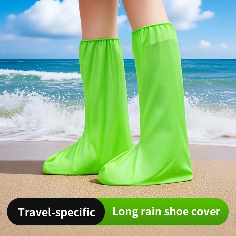 Waterproof Non-Slip Travel Long Rain Shoe Covers High Boot Covers for Men And Women Outdoor Hiking Camping Festival