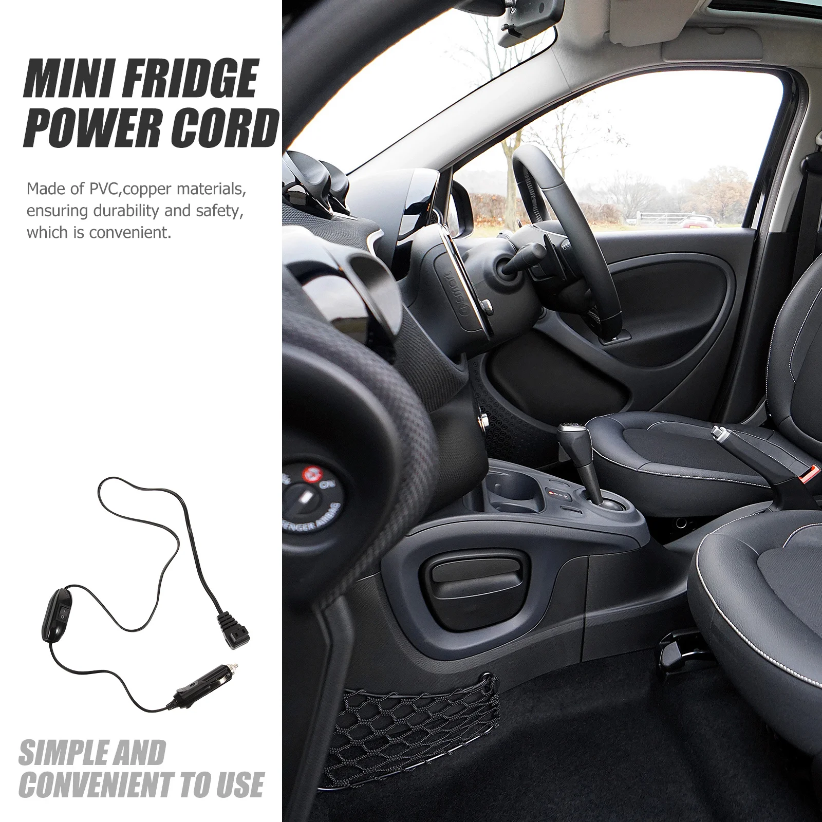 

Power Cable With Switch For Car Fridge Adapter Cord 12V Portable Power Extension Cable For Mini Fridge Accessory Car