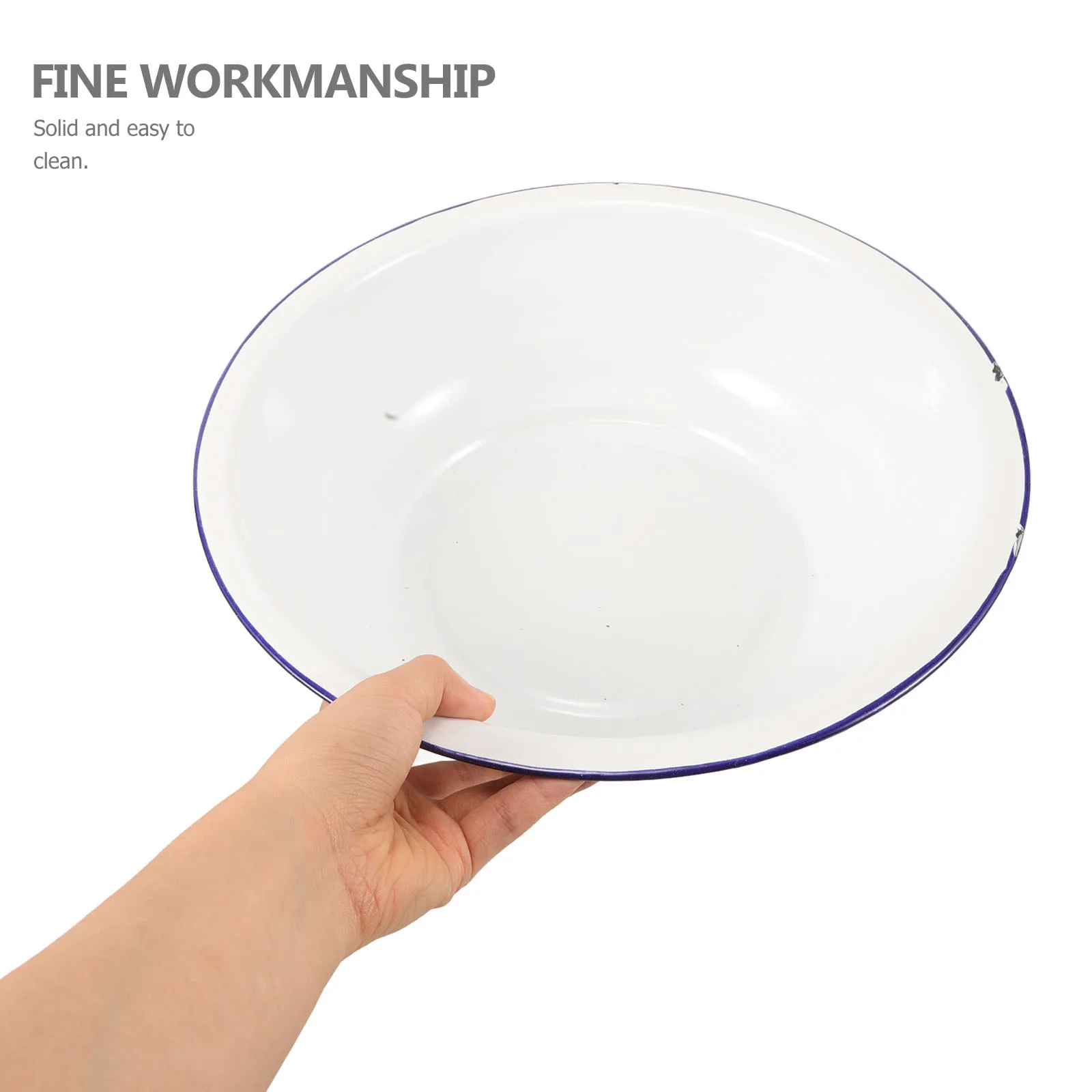 Vintage Enamel Footbath Soak Tub Bucket Stainless Steel Wash Basin Foot Soaking Pedicure Bowl Bathroom Laundry Room Foot Care