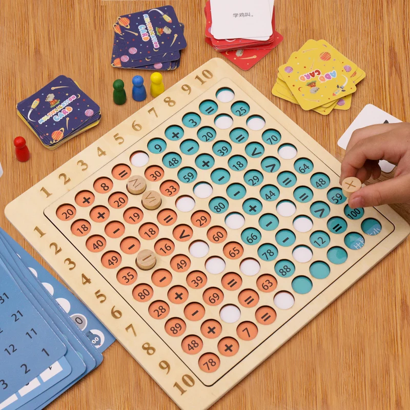 99 Tabela mnożenia Zabawka matematyczna Montessori Edukacyjna drewniana tablica Zabawki dla dzieci Arytmetyczne pomoce dydaktyczne dla dzieci Prezenty