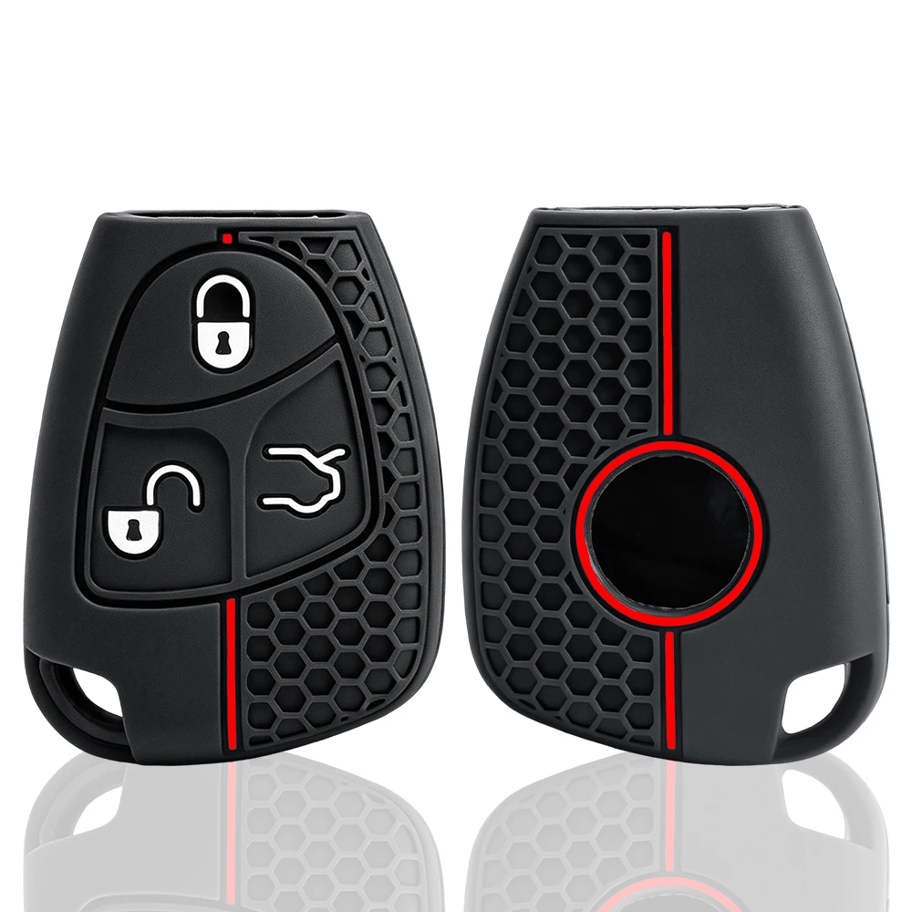 Silicone 3 Button Remote Key Case Cover Holder For Mercedes Benz R350 S350 SLK230 SLK320 S430 SL600 SLK350 SLK280 E B C CL 2009