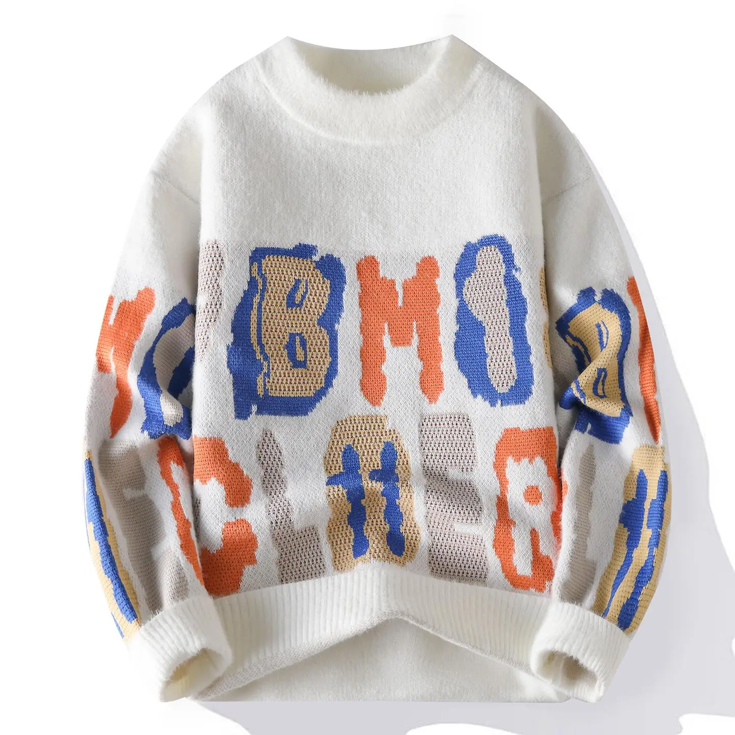 

2025 Autumn Winter Thiened Men's Sweater Sli Korean Faion Versatile Warm Casual Knitted Long Sve round Ne Sweater