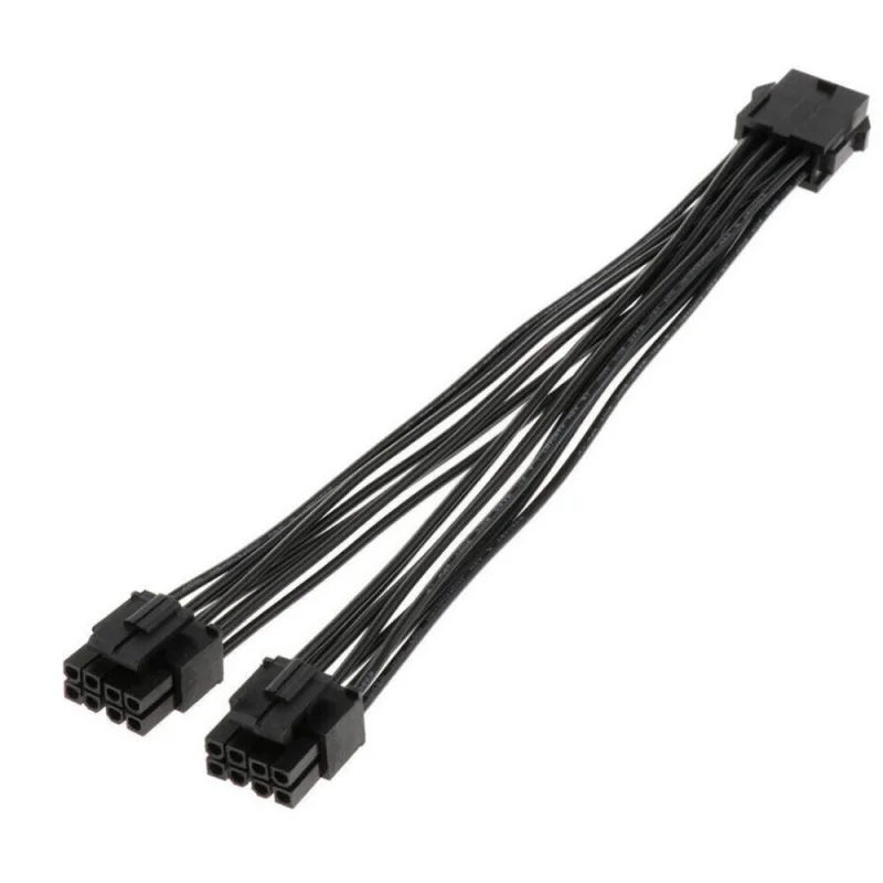 Z New 8Pin Female to Dual 8Pin(4+4) Male 18AWG CPU Power Supply Extension Cable