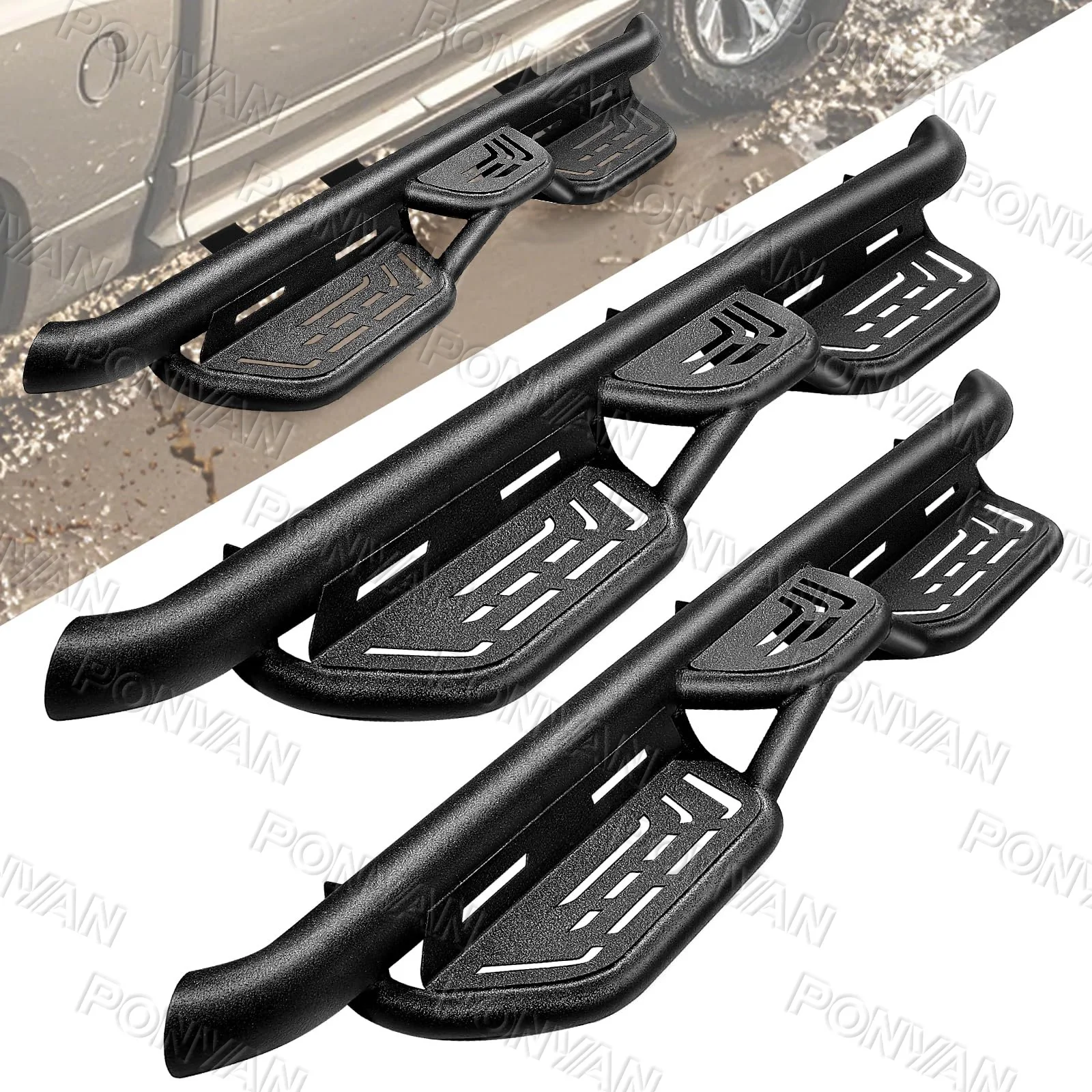 

High Quality PONYAN SIDE STEP Running Board for Dodge Ram 1500 2009-2018 Classic 5.25 Inches Car Side Step