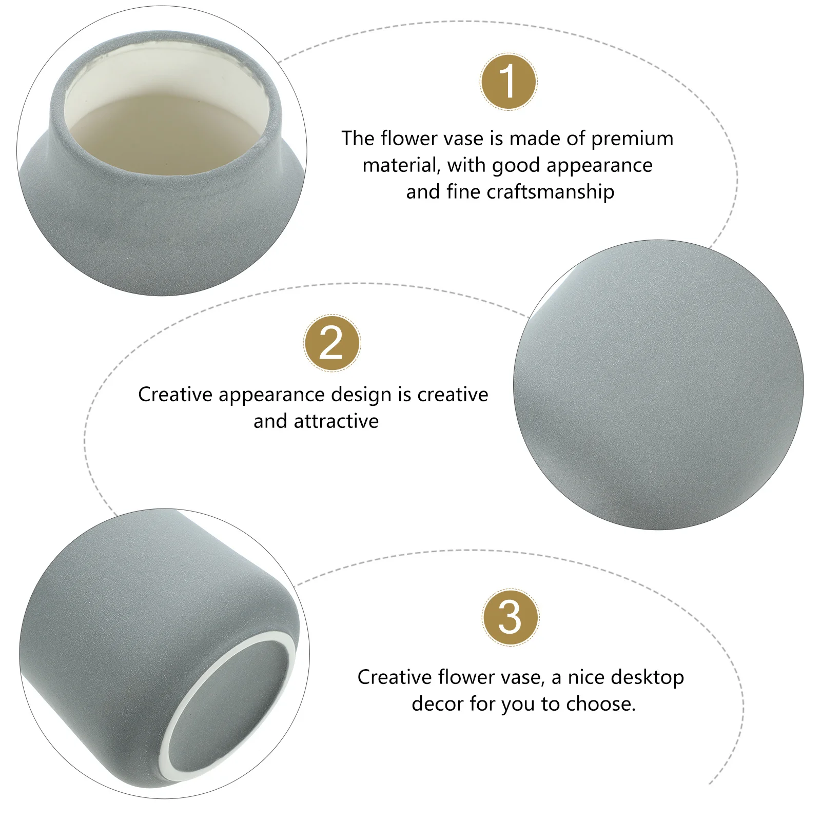 

Matte Ceramic Flower Vase Creative Design Home Office Decor Multi-Function Flower Holder for Living Room Bedroom Coffee Shop