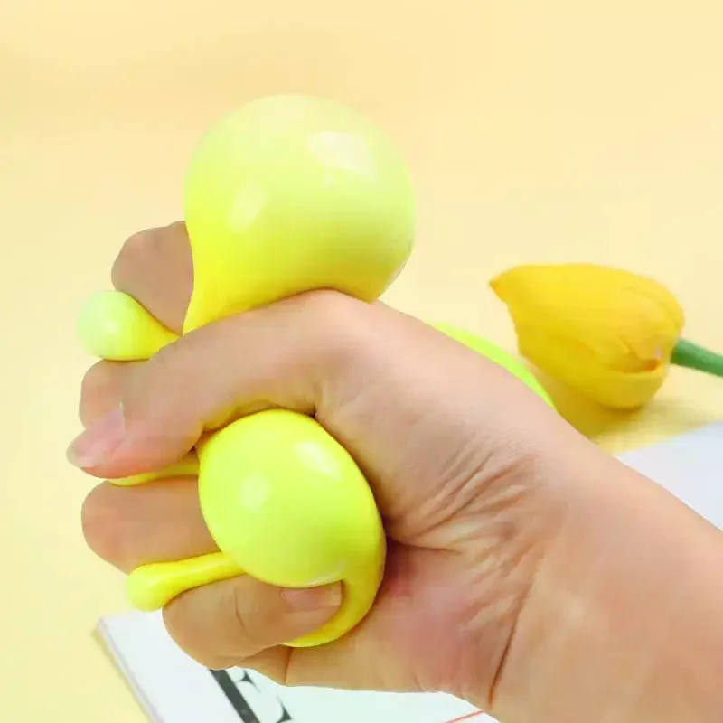 1Pcs Color Changing Lemon Squeeze Toy Soft Stress Relief Fidget Ball For Kids Adults Anxiety Decompression Play