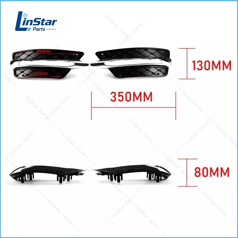 Fog Light Cover Bumper Grille Trim 2048852974 2048853074 2048851353 2048851453 For Mercedes Benz C Class W204 2011-2014 view 4