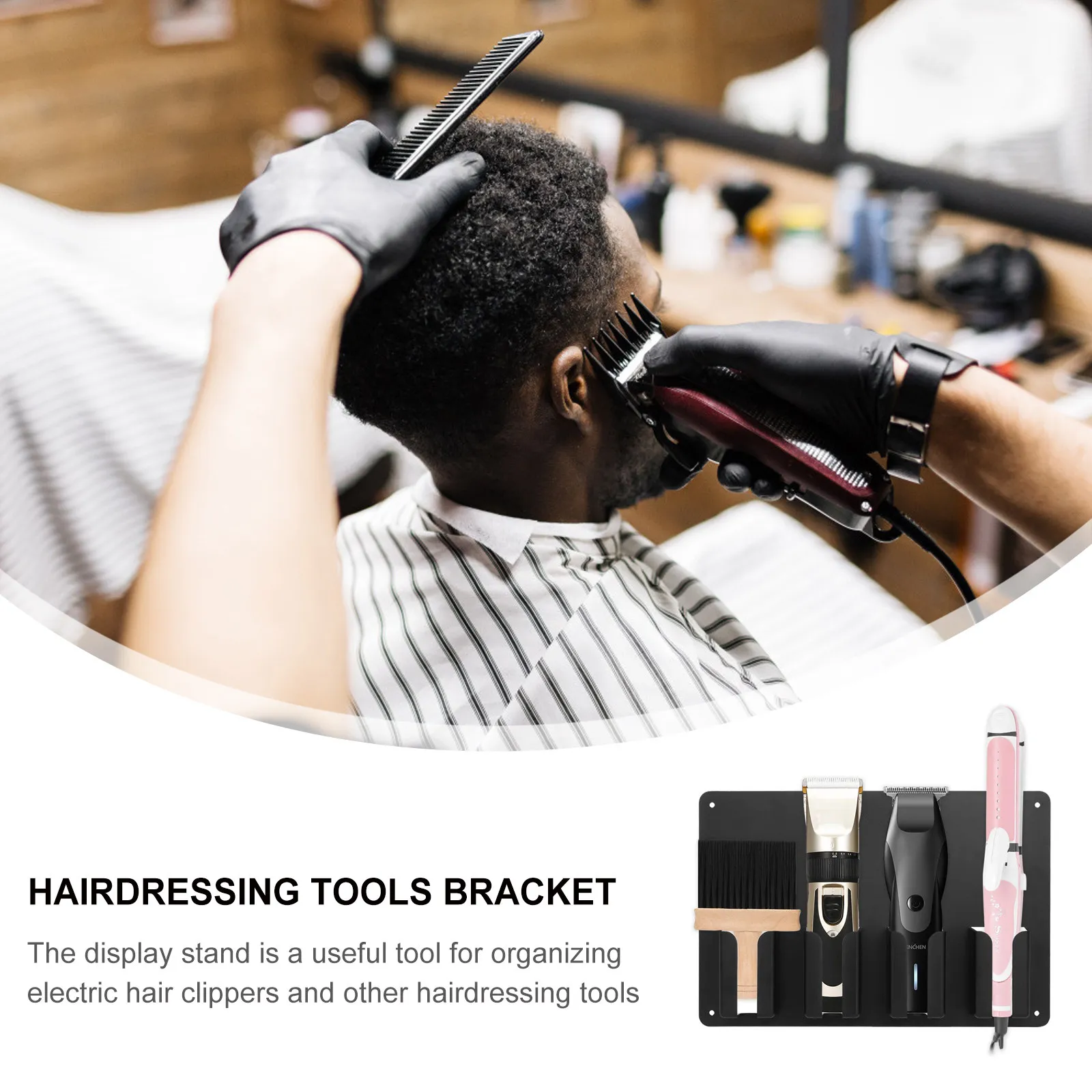 Electric Hair Clipper Storage Rack Stable Durable Display St ganizing Tool Wall Mount Hairdressing Shelf Cleaner Tidy Superior