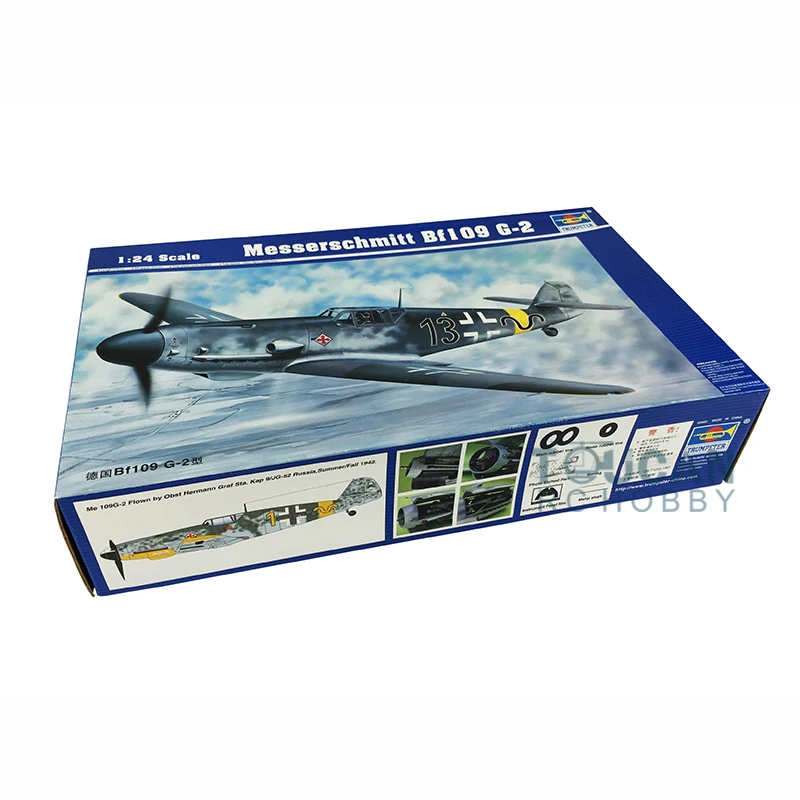 Trumpeter 1/24 Plane German Messerschmitt BF109 G-2 Plastic Fighter Toy Plastic Model 02406 TH06660-SMT9