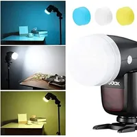 Godox V1 Flash Series Round Head Flash Speedlite Camera Flash Diffuser Bounce Dome Light Set for Godox V1C V1N V1S V1F V1O V1P