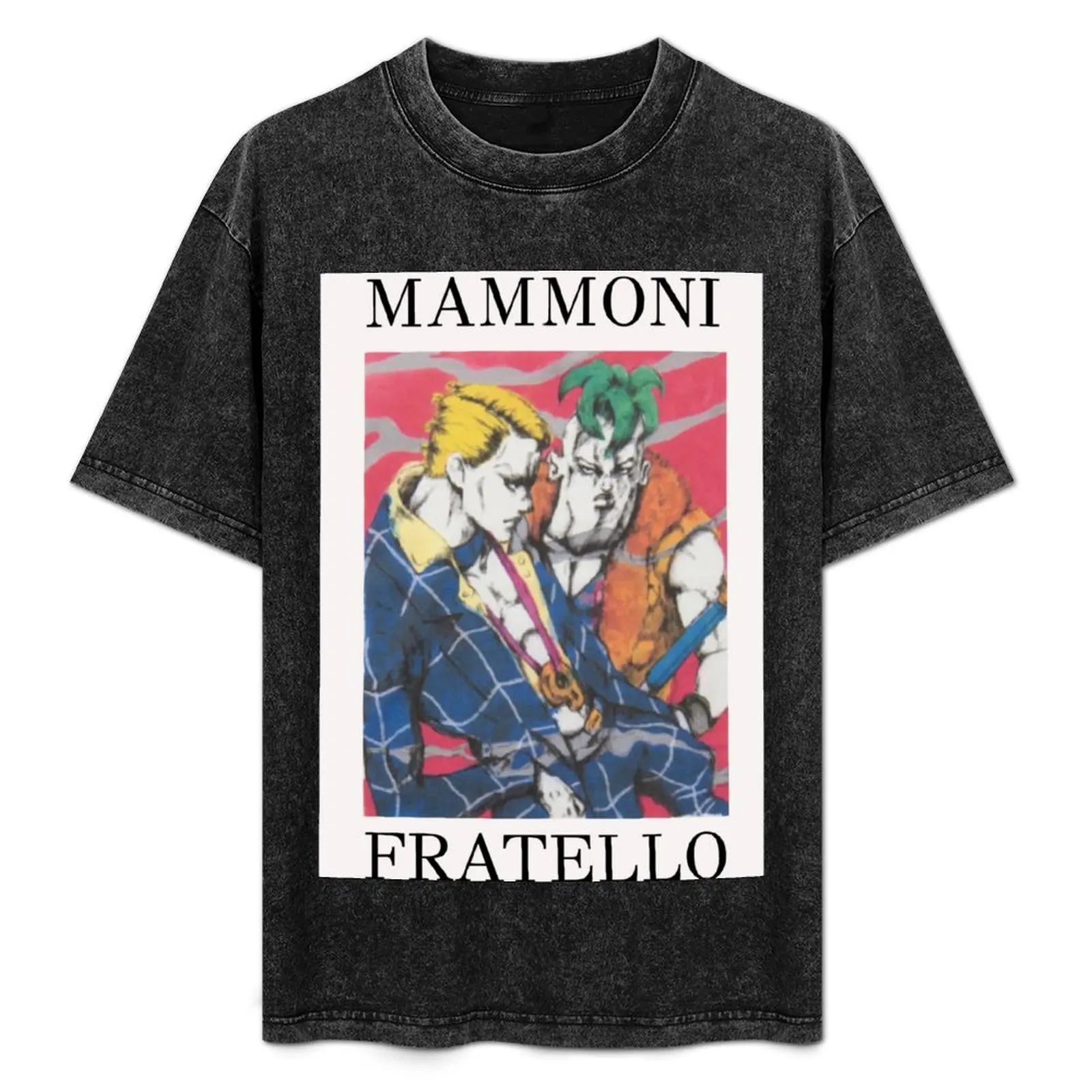 Camiseta JoJo Mammoni Fratello, Camisa de Trabajo de Manga Corta