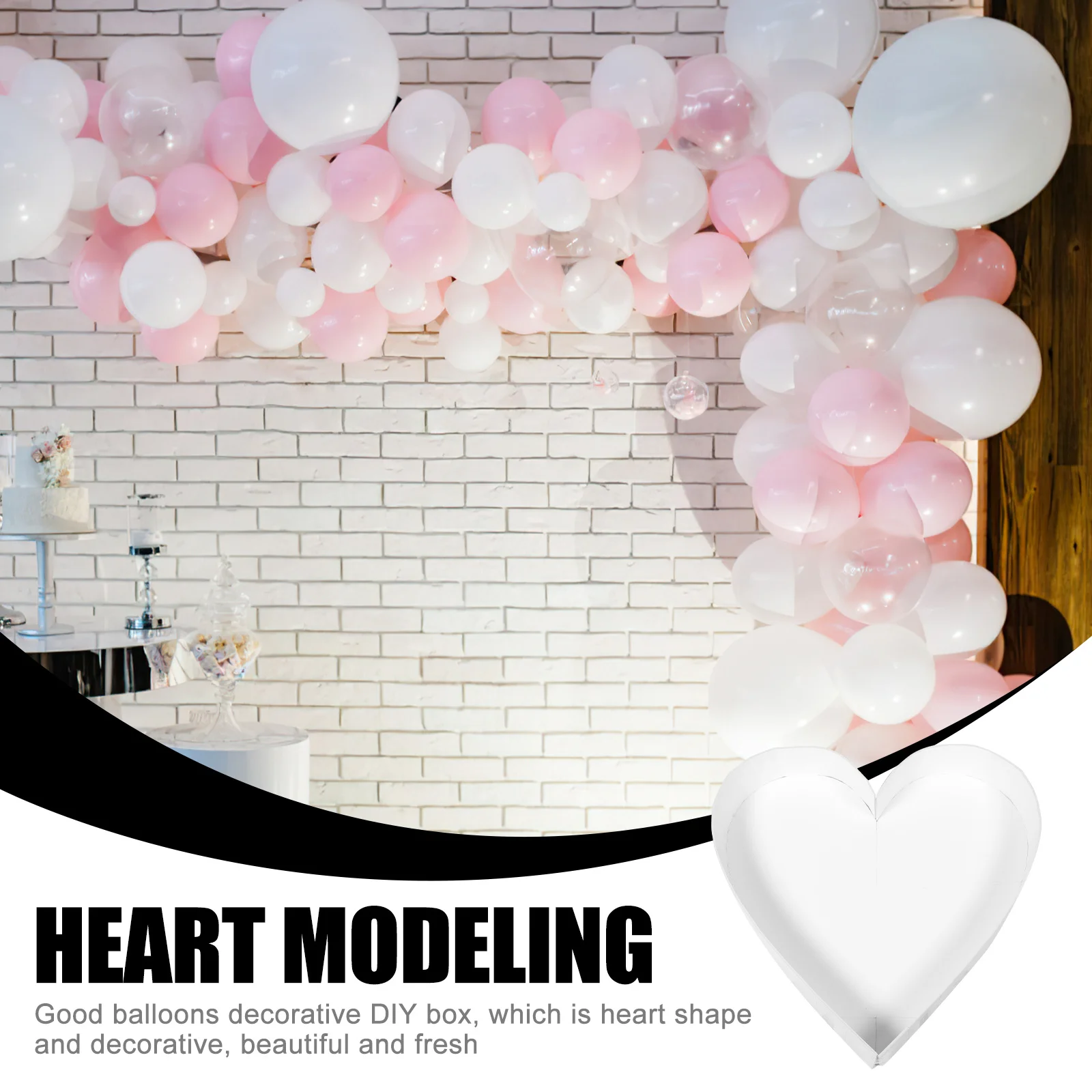 

Balloon Frame Bride Balloons Heart Decorative Box Holder Decoration Wedding Boxes Party Birthday